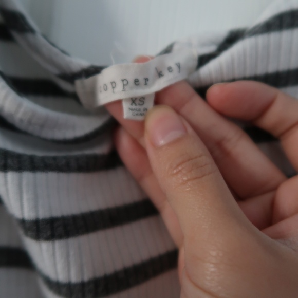 Copper Key Striped Babydoll Top - Picture 3 of 3